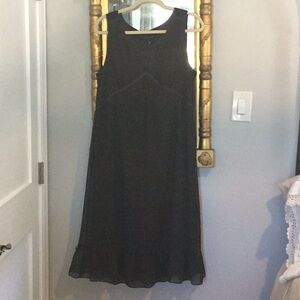 Banana Republic midi dress in Forest green empire waist with ribbon detail
